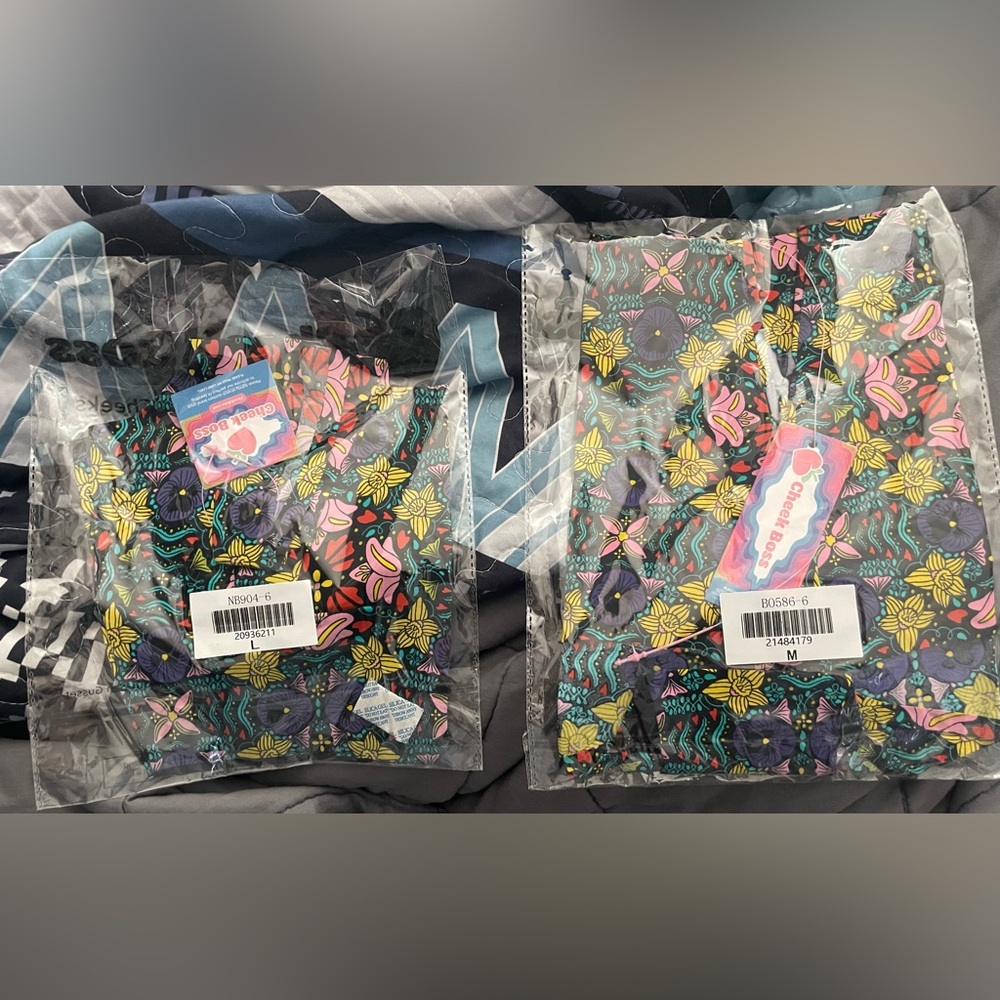 No Show Bra : SECRET GARDEN (L) Boyshort (M) Poppies Floral Print - Picture 11 of 14
